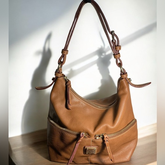 Handbags - Vintage Dooney & Bourke Brown Leather Shoulder Bag J1530967